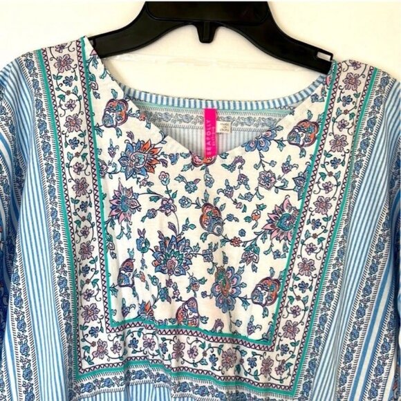 Seafolly Girl's Blue Pop Palace Kaftan Swim Cover-Up Swimwear, Size AUS OS - Picture 4 of 5